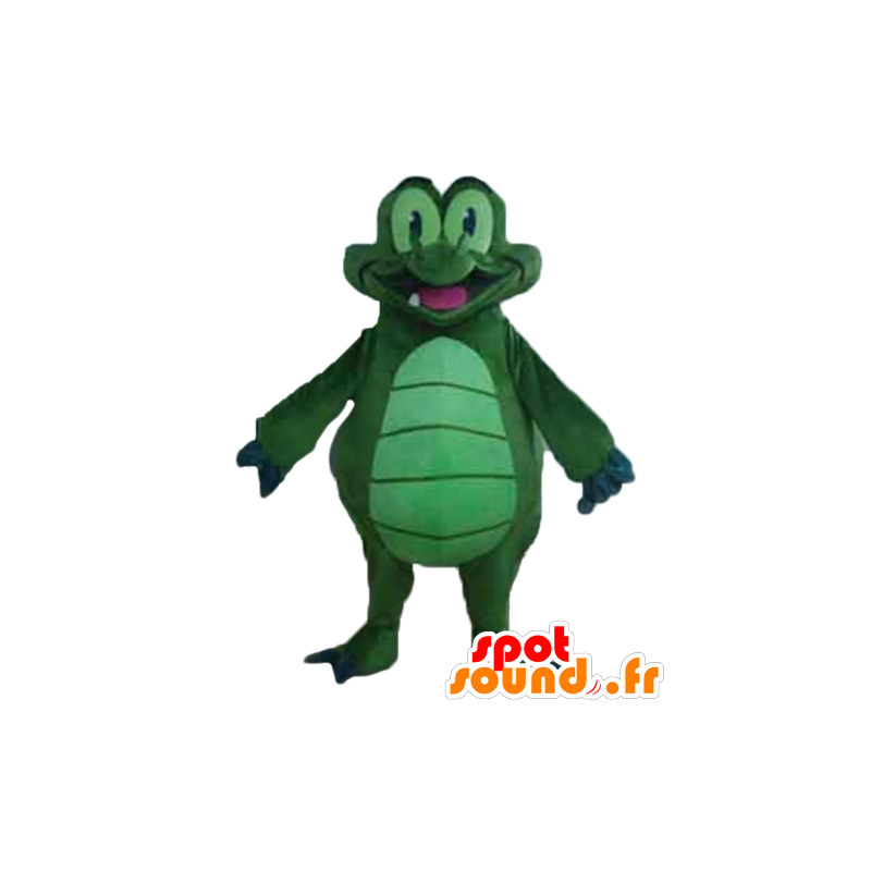 Mascot groene en blauwe krokodil, reus, erg grappig - MASFR24137 - Mascot krokodillen