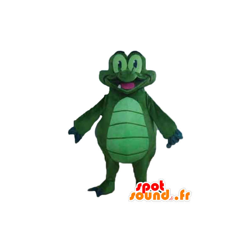 Verde mascote e crocodilo azul, gigante, muito engraçado - MASFR24137 - crocodilos mascote