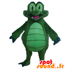 Mascotte de crocodile vert et bleu, géant, très rigolo - MASFR24137 - Mascotte de crocodiles