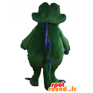 Mascotte de crocodile vert et bleu, géant, très rigolo - MASFR24137 - Mascotte de crocodiles