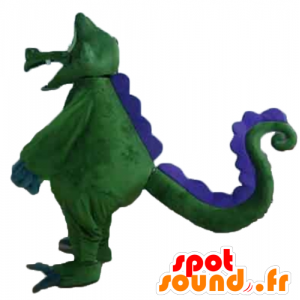 Mascot groene en blauwe krokodil, reus, erg grappig - MASFR24137 - Mascot krokodillen