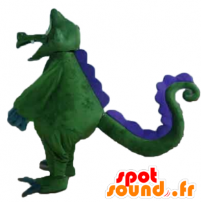 Mascot green and blue crocodile, giant, very funny - MASFR24137 - Mascot of crocodiles