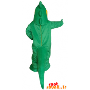 Verde e giallo coccodrillo mascotte, gigante - MASFR24138 - Mascotte di coccodrilli