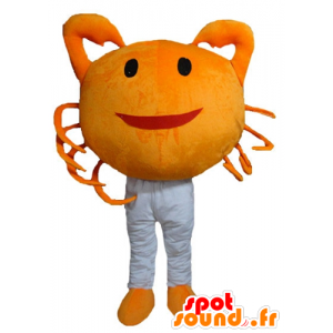 Mascotte de crabe orange, géant et souriant - MASFR24140 - Mascottes Crabe