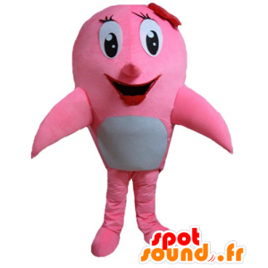 Mascot rosa e golfinho branco, baleia - MASFR24141 - Dolphin Mascot