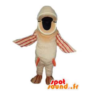 Mascot grote vis beige, oranje en rood - MASFR24146 - Fish Mascottes