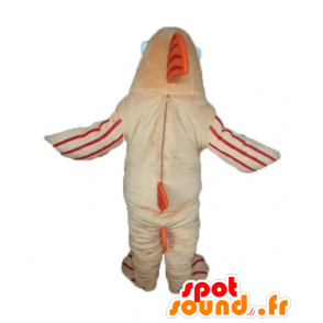 Mascot grote vis beige, oranje en rood - MASFR24146 - Fish Mascottes