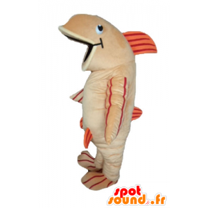 Maskottchen-große Fische beige, orange und rot - MASFR24146 - Maskottchen-Fisch