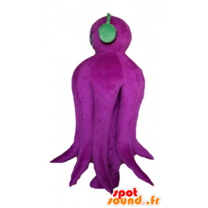 Mascot giant octopus, purple, with headphones - MASFR24147 - Mascots of the ocean