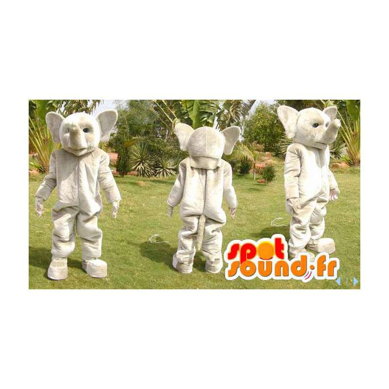 Gray elephant mascot. Elephant Costume - MASFR006626 - Elephant mascots