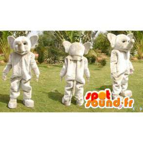 Maskotti harmaa elefantti. Elephant Suit - MASFR006626 - Elephant Mascot