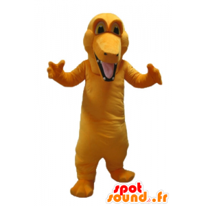 Orange krokodilmaskot, jätte och färgstark - Spotsound maskot
