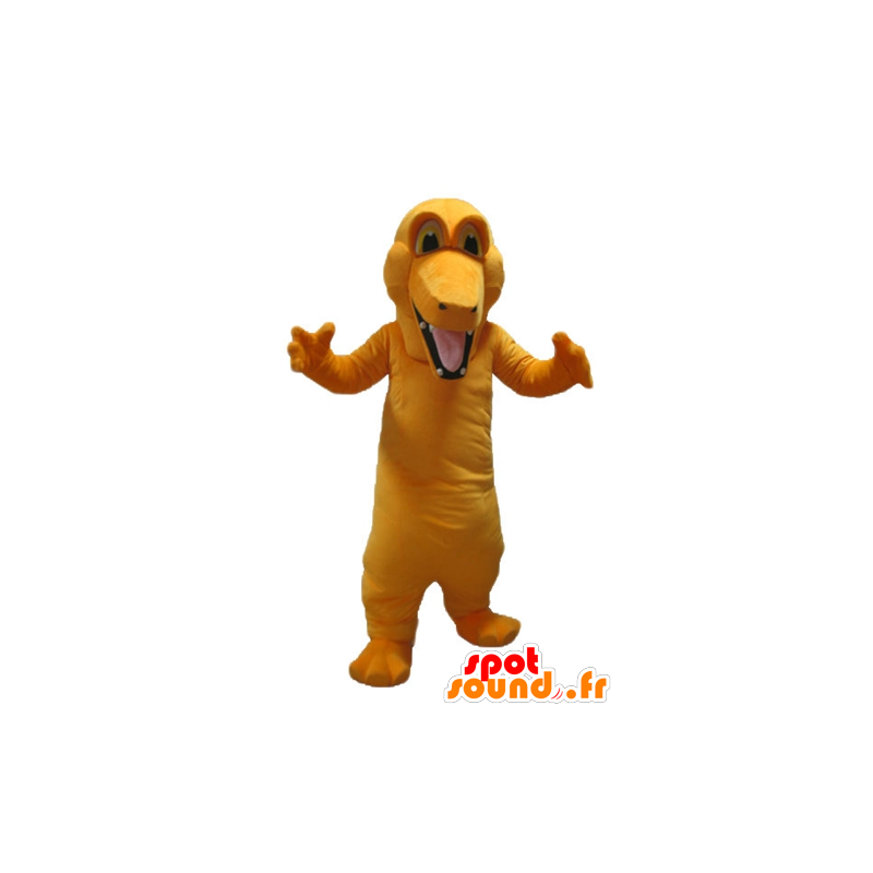 Arancione coccodrillo mascotte, gigante e colorato - MASFR24154 - Mascotte di coccodrilli