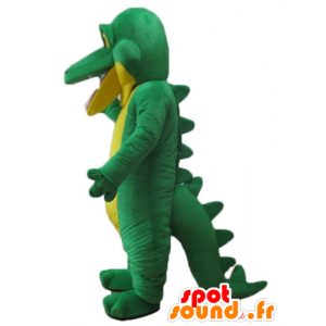 Verde e giallo coccodrillo mascotte, gigante - MASFR24155 - Mascotte di coccodrilli