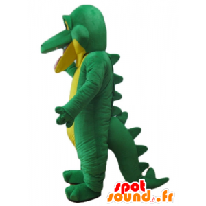 Zelené a žluté krokodýl maskot, obří - MASFR24155 - maskot krokodýli