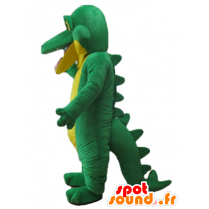 Green and yellow crocodile mascot, giant - MASFR24155 - Mascot of crocodiles