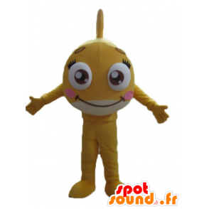 Very pretty and cute mascot yellow fish, giant - MASFR24156 - Mascots fish