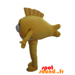 Muito bonita e bonito mascote peixe amarelo, gigante - MASFR24156 - mascotes peixe