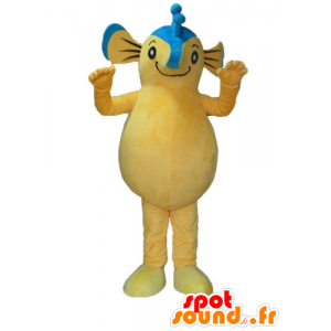 Mascot blue and yellow seahorse, giant - MASFR24157 - Mascots hippopotamus