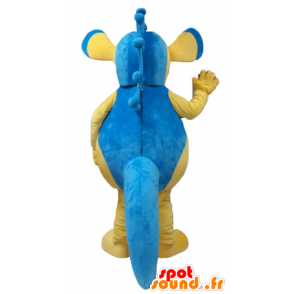Mascot blauen und gelben Seepferdchen, Riesen- - MASFR24157 - Maskottchen Nilpferd