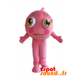 Mascot Pink klovnefisk og hvit, pen og fargerik - MASFR24159 - fisk Maskoter
