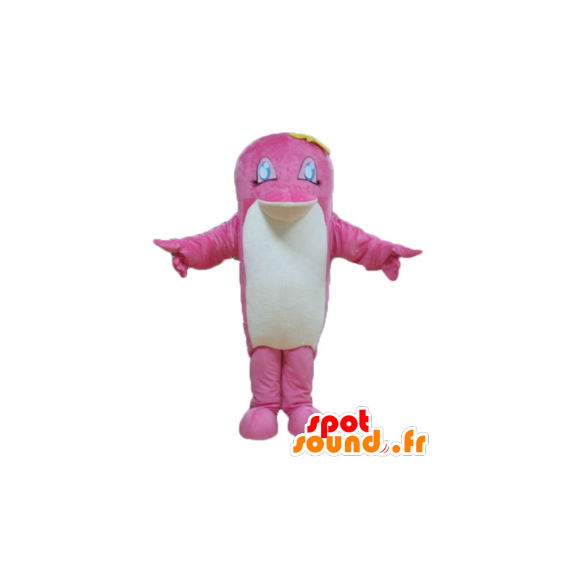 Roze en witte vis mascotte dolfijn - MASFR24161 - Dolphin Mascot