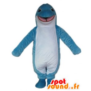 Mascot stripet delfin, smilende og original - MASFR24168 - Dolphin Mascot