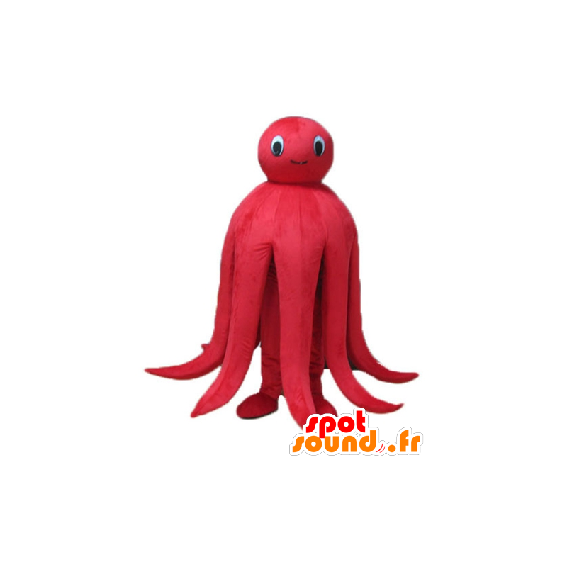 Mascot rød blæksprutte, kæmpe, meget vellykket - Spotsound