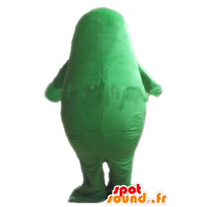 Otter mascotte verde e bianco, gigante e toccante - MASFR24178 - Mascotte dell'oceano