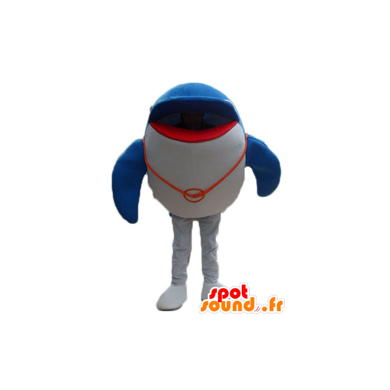 Striped dolphin mascot, giant, highly successful - MASFR24181 - Mascot Dolphin