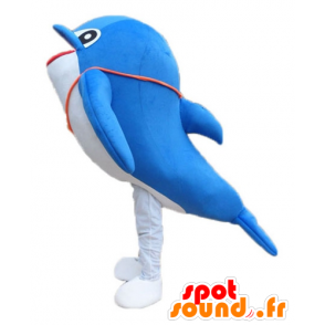 Gestreiften Delphin-Maskottchen, riesig, sehr erfolgreich - MASFR24181 - Maskottchen Dolphin