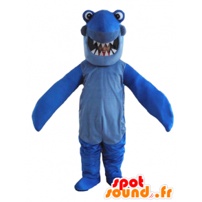 Mascot blue shark with big teeth - MASFR24182 - Mascots shark