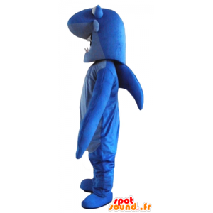 Mascotte de requin bleu, avec de grandes dents - MASFR24182 - Mascottes Requin