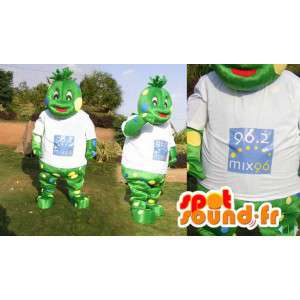 Mascot criatura verde. Traje de la rana - MASFR006633 - Rana de mascotas