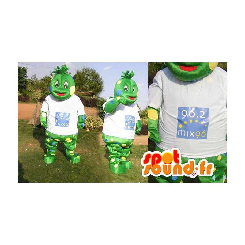 Mascote criatura verde. terno sapo - MASFR006633 - sapo Mascot