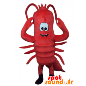 Kæmpe rød hummermaskot, krebs - Spotsound maskot kostume