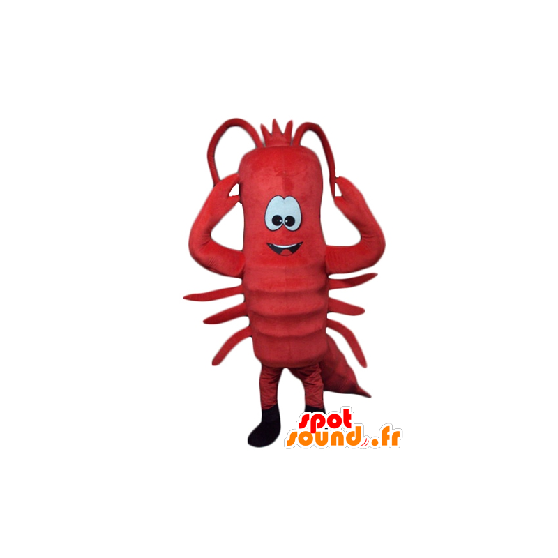Kæmpe rød hummermaskot, krebs - Spotsound maskot kostume