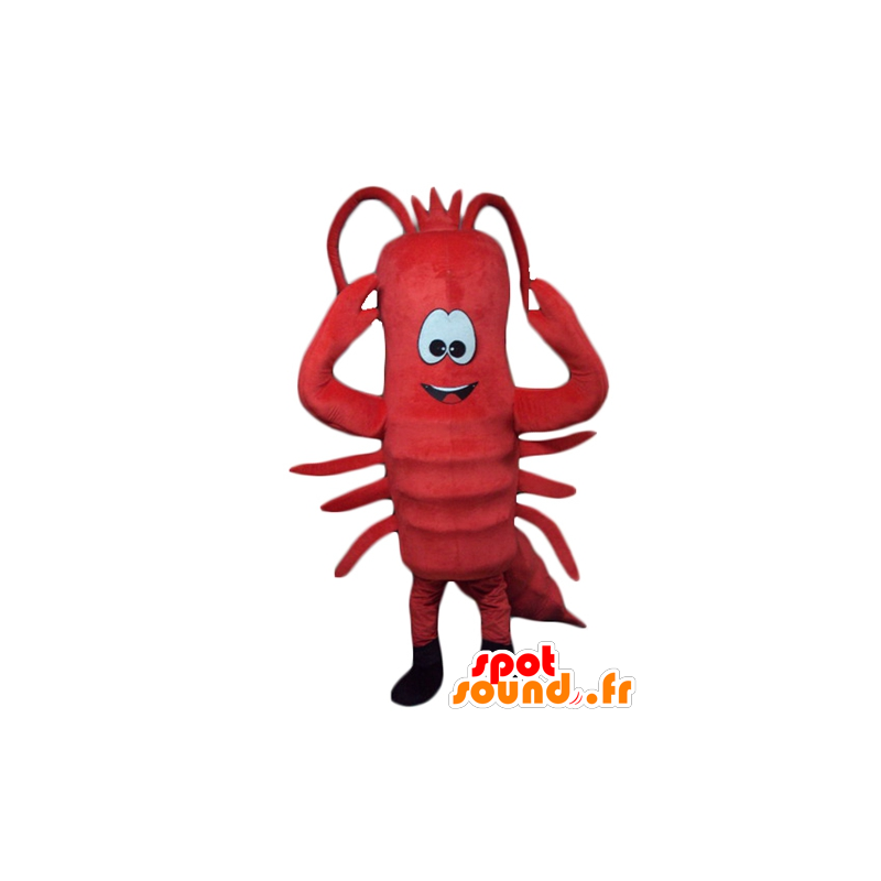 Reuze rode kreeft mascotte, rivierkreeft - MASFR24195 - mascottes Lobster