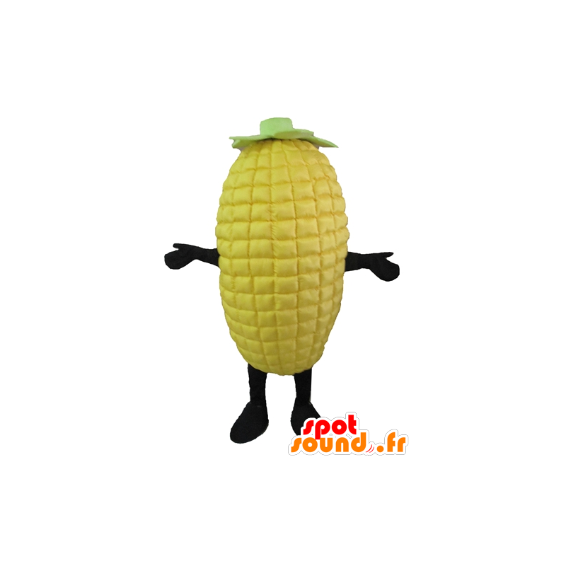 Cob mascot yellow and green corn giant - MASFR24203 - Food mascot