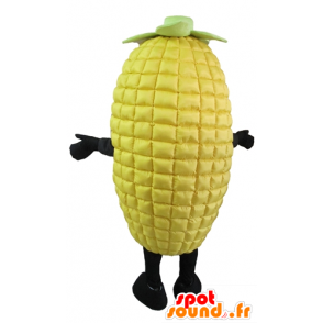 Cob mascotte gigante giallo e verde di mais - MASFR24203 - Mascotte di cibo