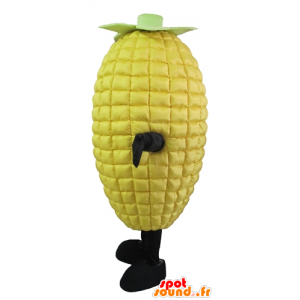 Cob mascot yellow and green corn giant - MASFR24203 - Food mascot