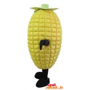 Cob mascotte gigante giallo e verde di mais - MASFR24203 - Mascotte di cibo