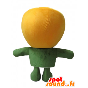 Mascotte de gros poivron jaune, géant et souriant - MASFR24204 - Mascotte de légumes