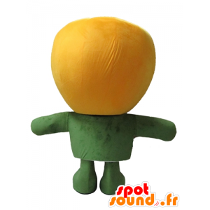 Stor gul paprika maskot, gigantiske og smilende - MASFR24204 - vegetabilsk Mascot