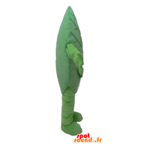 Mascot folha verde, gigante, sorrindo - MASFR24206 - plantas mascotes