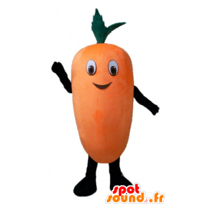 Mascot jättiläinen hymyillen oranssi porkkana - MASFR24207 - vihannes Mascot