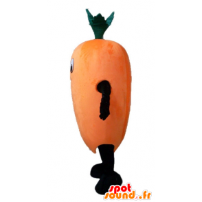 Mascot reus, glimlachen oranje wortel - MASFR24207 - Vegetable Mascot