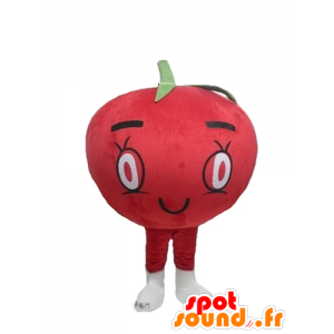 Jätte röd tomatmaskot, rund och söt - Spotsound maskot