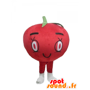 Mascot tomate gigante roja, toda redonda y lindo - MASFR24212 - Mascota de la fruta