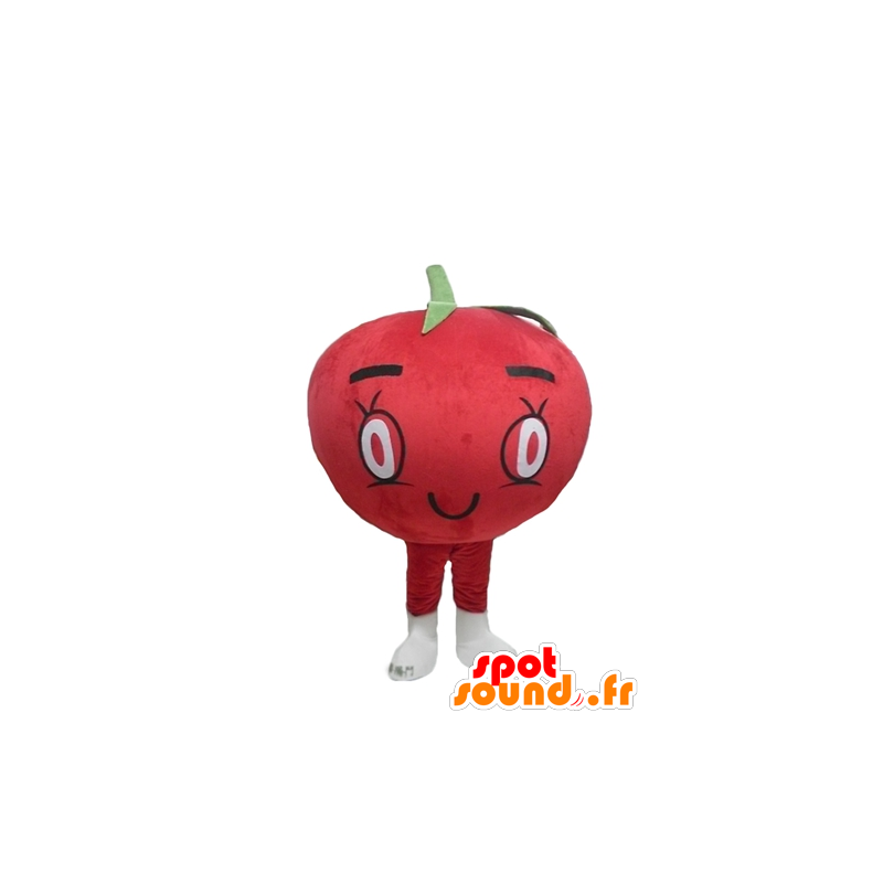 Mascotte de tomate rouge géante, toute ronde et mignonne - MASFR24212 - Mascotte de fruits
